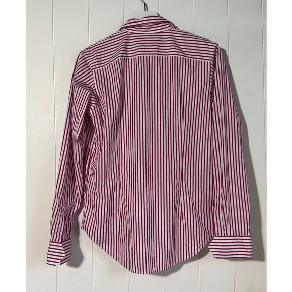 Ralph Lauren Sport · Women's 14 · Pink/White Striped Button-Front Shirt - Picture 2 of 7
